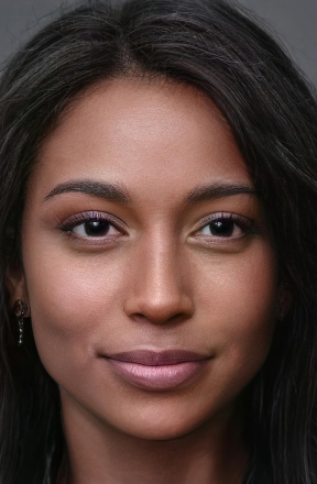 Woman smiling after botox treatment