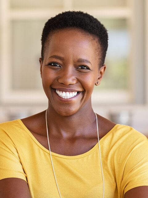 Woman smiling